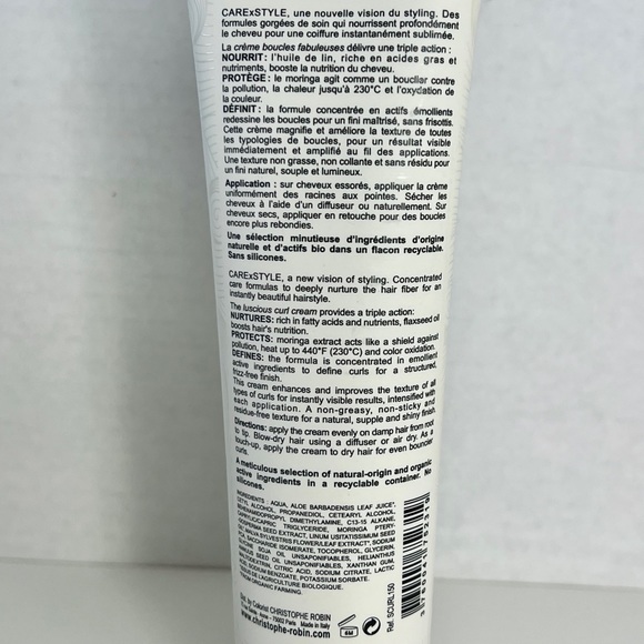 Christophe Robin Curls Care x Style Luscious Curl Cream with Flaxseed Oil - Picture 4 of 6